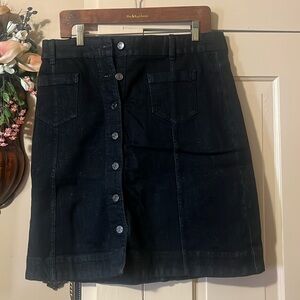 Chaps brand Black Denim skirt, size 12